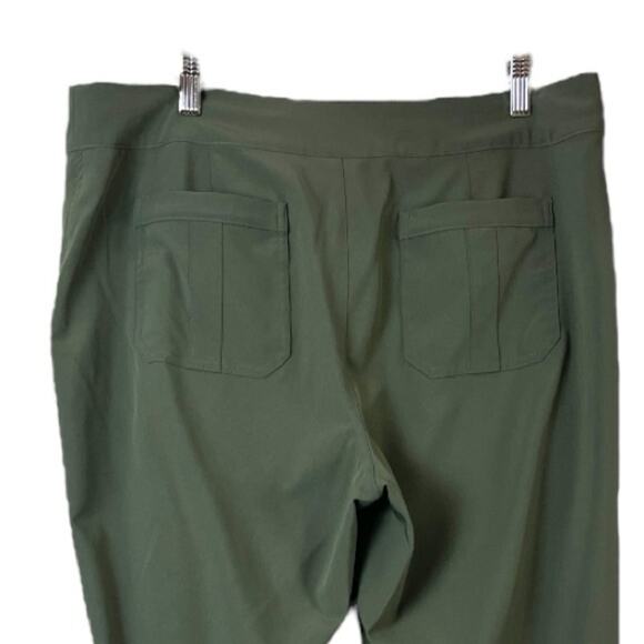 Dressbarn DB Sunday Athleisure Casual Tie Ankle Jogger Pants Olive Green Size 14 - Picture 6 of 10